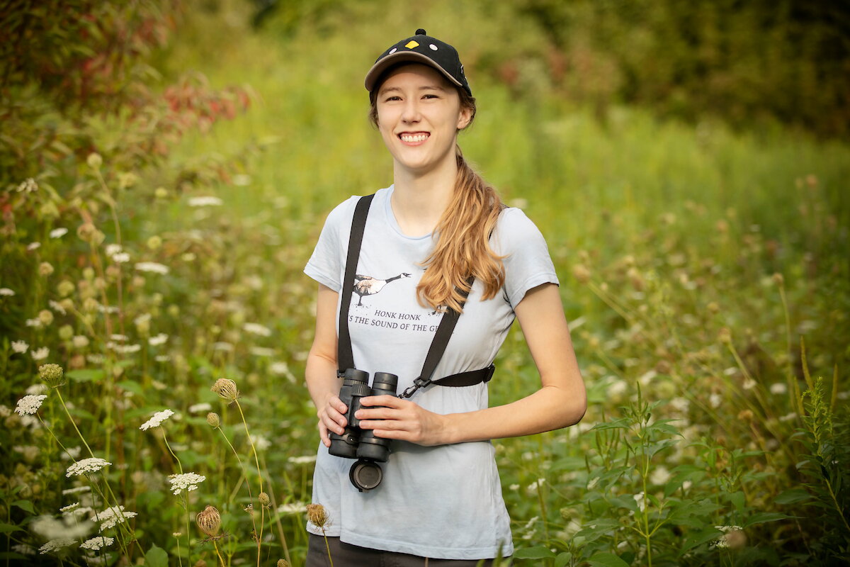 evolution and ecology student in the field